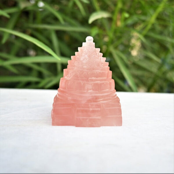 Shree Yantra Rose Quartz Crystal Shri Yantra (100 Gram) - Image 3