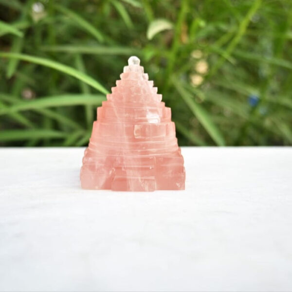 Shree Yantra Rose Quartz Crystal Shri Yantra (100 Gram) - Image 4