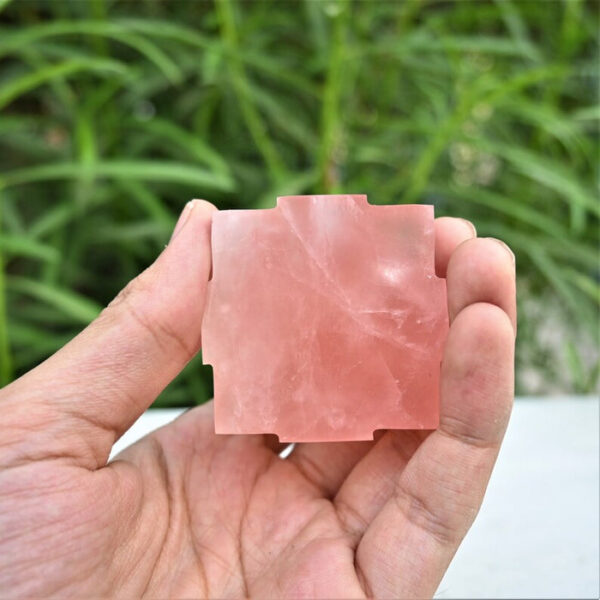 Shree Yantra Rose Quartz Crystal Shri Yantra (100 Gram) - Image 2