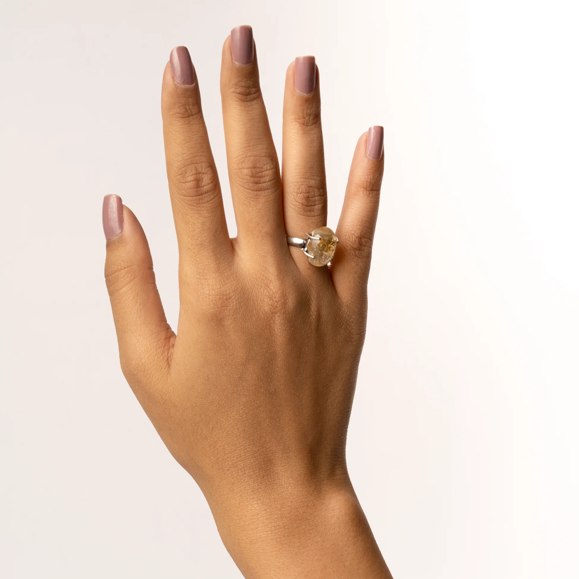 Pyrite Adjustable Ring With Design (Men/Women) (Copy) - Image 2